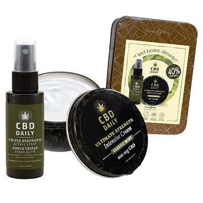 Earthly Body CBD Daily Active Recovery Set - Triple/Ultimate Strength 2 pc.